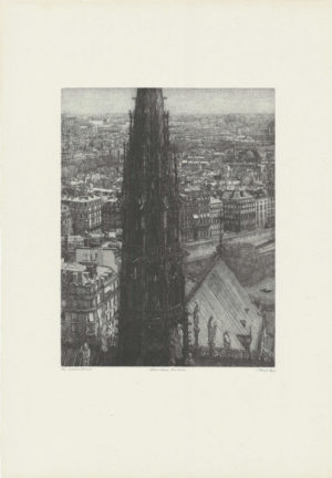 Takuji Kubo - Notre Dame, the spire (la flèche) - Recto